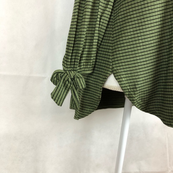 Jella C Green Black Strips Off The Shoulder Top - Picture 5 of 6